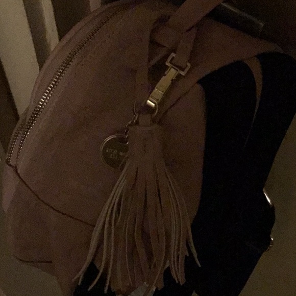 Designer Steve Madden Medium Backpack Purse / Pink / Roségold Color / Imprint - Picture 10 of 10